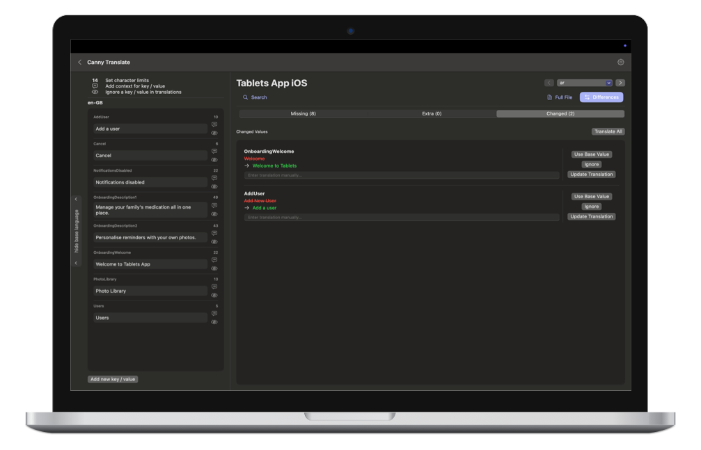 Canny Translate Screenshot